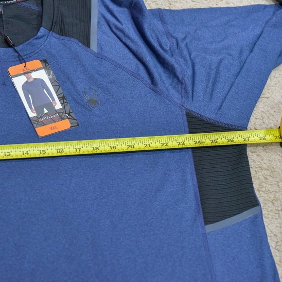 Spyder Men’s Active Long Sleeve Shirt XXL BLUE - Picture 8 of 10